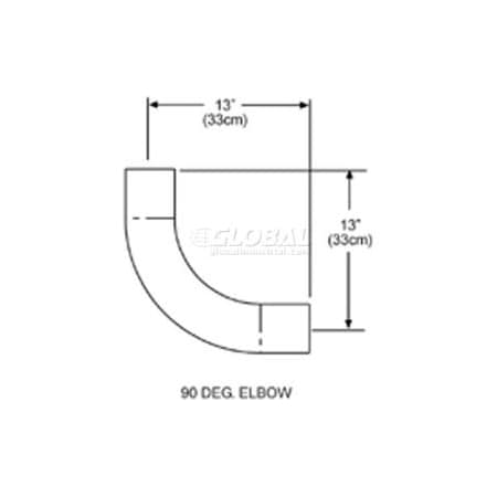 Sunstar Heating Products SunStar 90Deg Elbow For Straight Infrared Tube Heaters 43208010